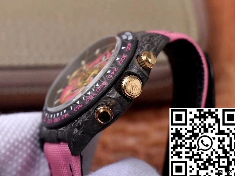 Exploded Edition Daytona Carbon Dragon Chronograph Pink Cosmos Rolex Dial Fiber 1124